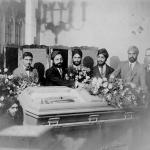 Sikhs at a funeral. Photographed 1920's, United States