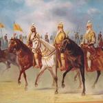 Maharaja Ranjit Singh and  Hari Singh Nalwa and  Sham Singh Atari 
